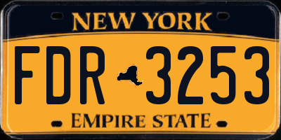 NY license plate FDR3253