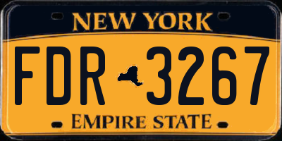 NY license plate FDR3267