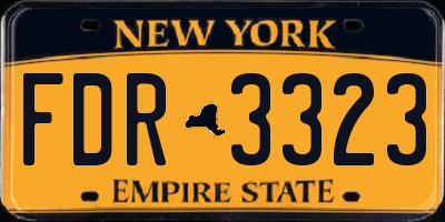 NY license plate FDR3323