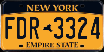 NY license plate FDR3324