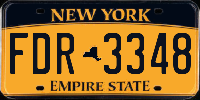 NY license plate FDR3348