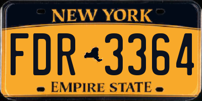 NY license plate FDR3364