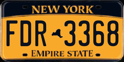 NY license plate FDR3368