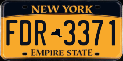 NY license plate FDR3371
