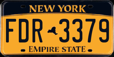 NY license plate FDR3379