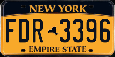 NY license plate FDR3396