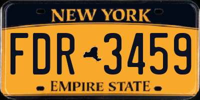 NY license plate FDR3459