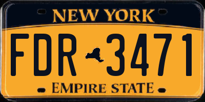 NY license plate FDR3471