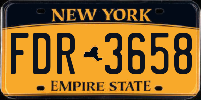 NY license plate FDR3658