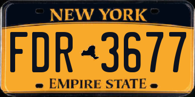 NY license plate FDR3677