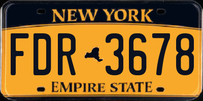 NY license plate FDR3678