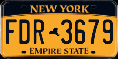 NY license plate FDR3679