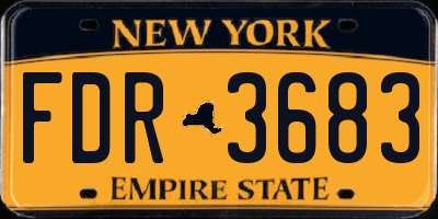 NY license plate FDR3683