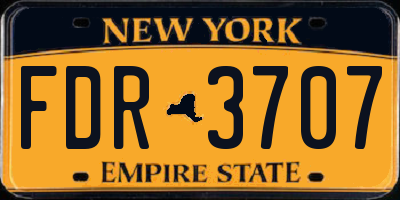 NY license plate FDR3707