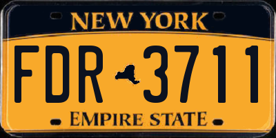 NY license plate FDR3711