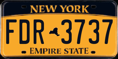NY license plate FDR3737