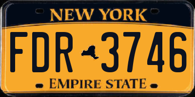 NY license plate FDR3746