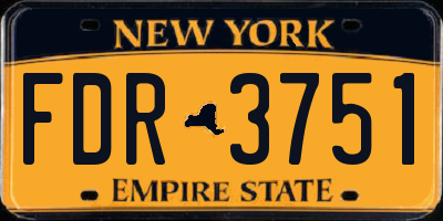 NY license plate FDR3751