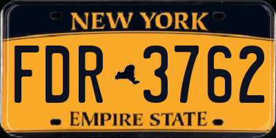 NY license plate FDR3762