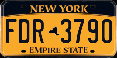 NY license plate FDR3790