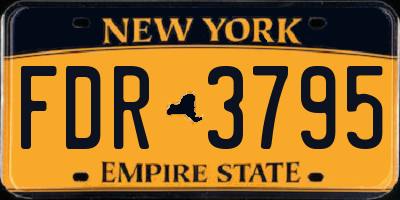 NY license plate FDR3795