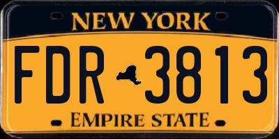 NY license plate FDR3813
