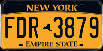 NY license plate FDR3879