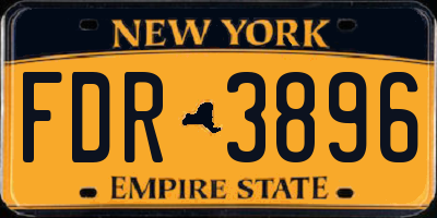 NY license plate FDR3896