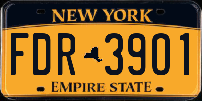 NY license plate FDR3901
