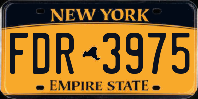 NY license plate FDR3975