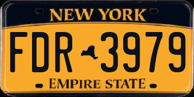 NY license plate FDR3979