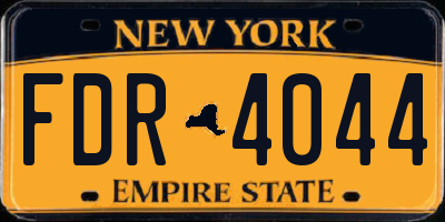 NY license plate FDR4044