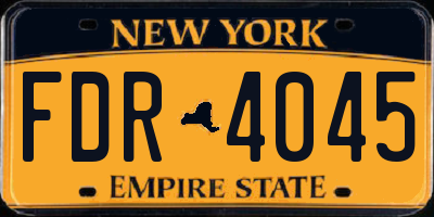 NY license plate FDR4045