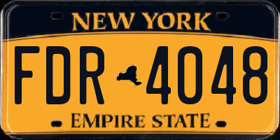NY license plate FDR4048
