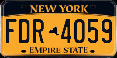 NY license plate FDR4059