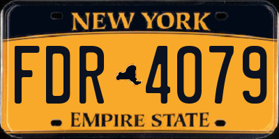NY license plate FDR4079