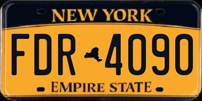 NY license plate FDR4090
