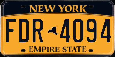 NY license plate FDR4094