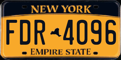 NY license plate FDR4096