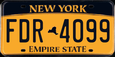 NY license plate FDR4099