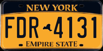 NY license plate FDR4131