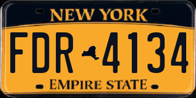 NY license plate FDR4134