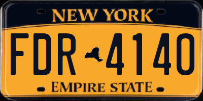 NY license plate FDR4140