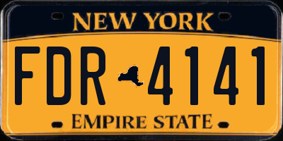 NY license plate FDR4141