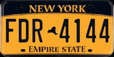 NY license plate FDR4144