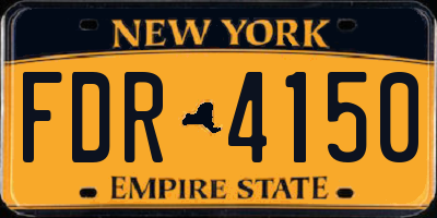 NY license plate FDR4150