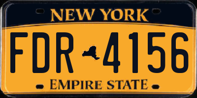 NY license plate FDR4156