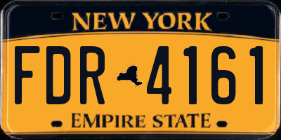 NY license plate FDR4161