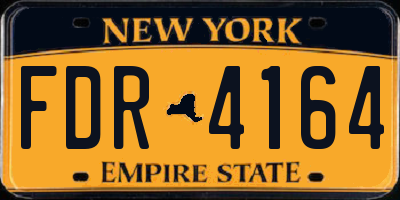 NY license plate FDR4164