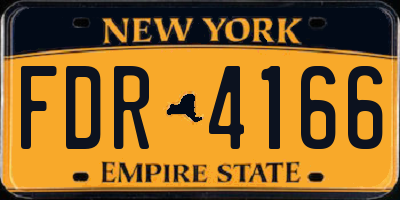 NY license plate FDR4166